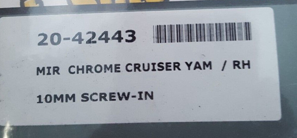 NEW Emigo Yamaha Cruiser Right Hand Only Mirror Replacement 20-42443