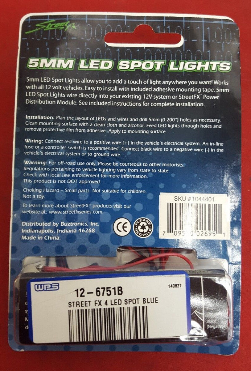 NEW Street FX LED Spot Lights Blue LEDs - 1044401 48-0825 12-6751B 906092