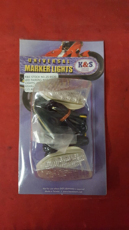 NEW Suzuki Front LED Turn Signals Marker Lights Fairing Mount 25-8530