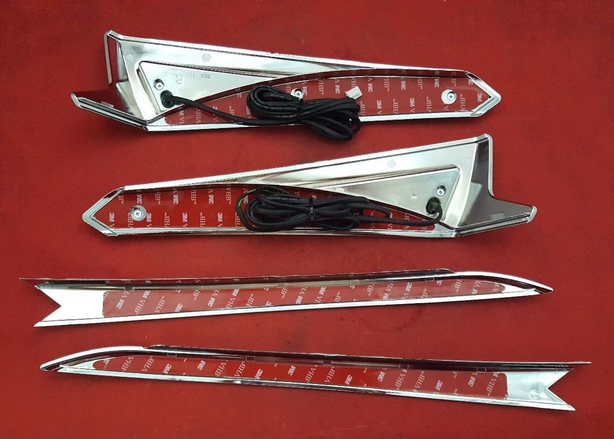 NEW Kuryakyn-7170-LED Saddlebag Extensions, Chrome For 10-16 Victory Cross Count