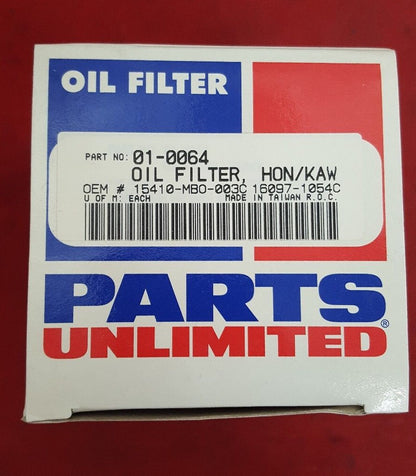 NEW Parts Unlimited Oil Filter for Honda / Kawasaki 01-0064 / 16097-1054C