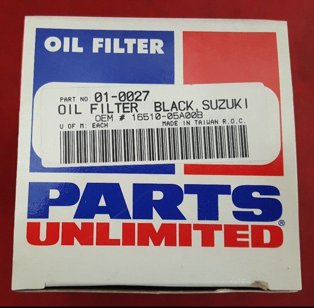 NEW Parts Unlimited Oil Filter Black For Suzuki 01-0027 / 16510-05A00B