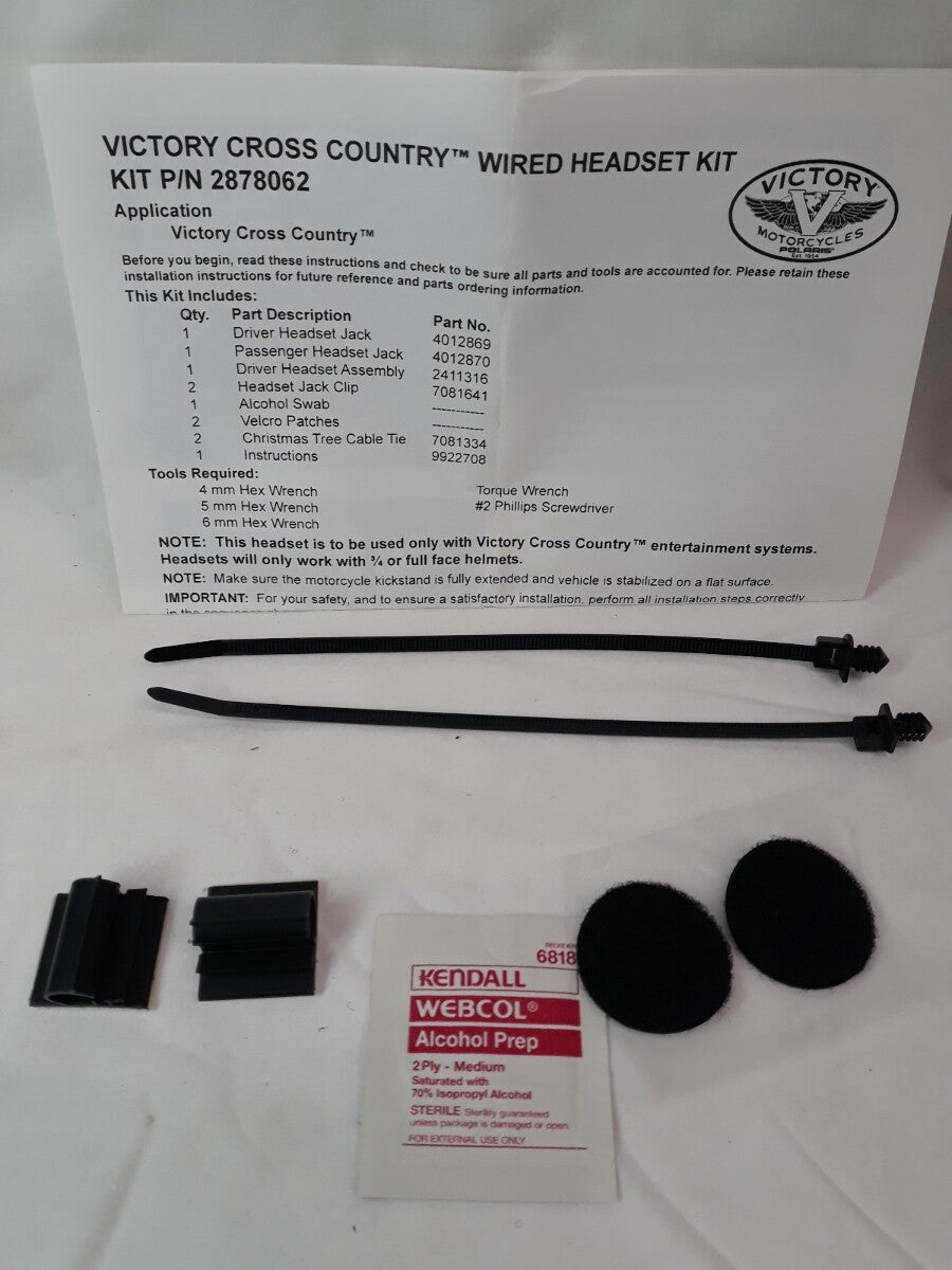 NEW VICTORY Cross Country Driver Wired Headset Part# 2878062