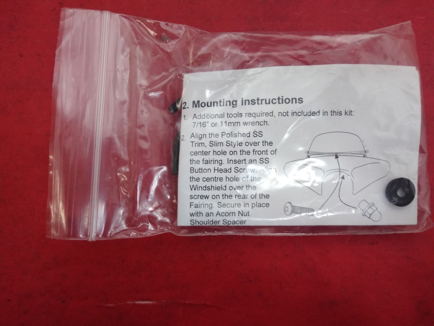 NEW Memphis Shades Windshield Wind Deflectors Trim Mounting Hardware 2350-0129