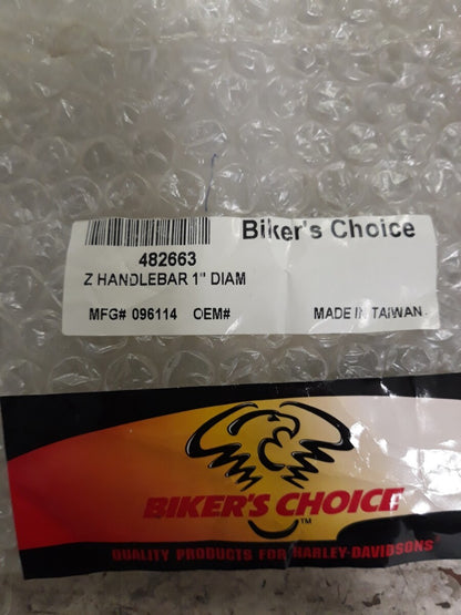 NEW BIKER'S CHOICE Motorcycle Z Handlebar Chrome 1" Diameter  36.5" Long 482663