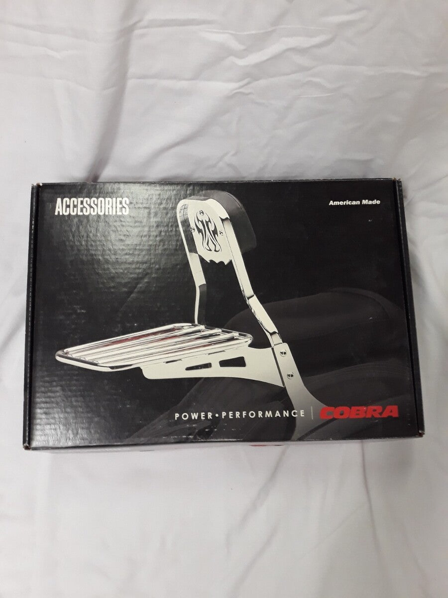 NEW COBRA Standard Sissy Bar Chrome W/ Pad 02-5135 Honda VT1100 Backrest