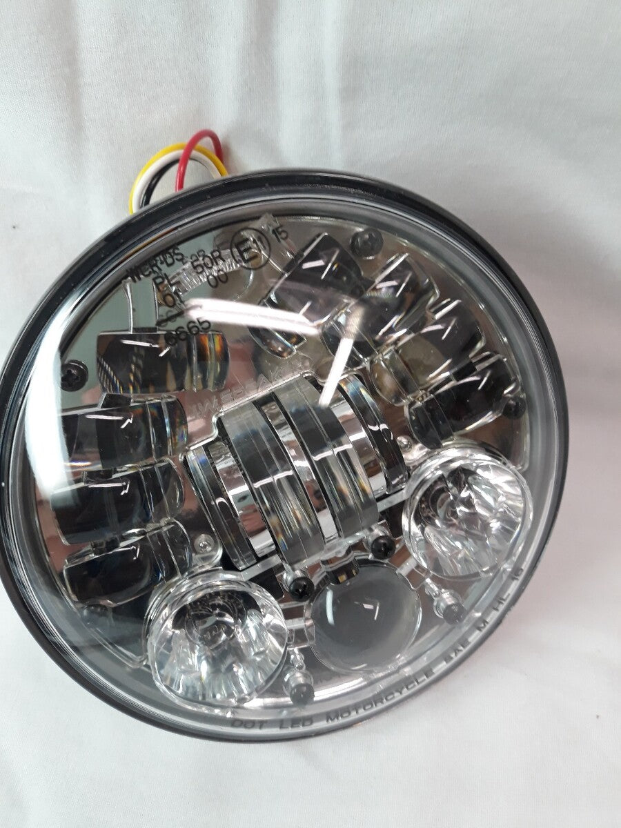 NEW J.W SPEAKERS 12V LED Headlight Chrome 8690A P/N 0551741 5.75"