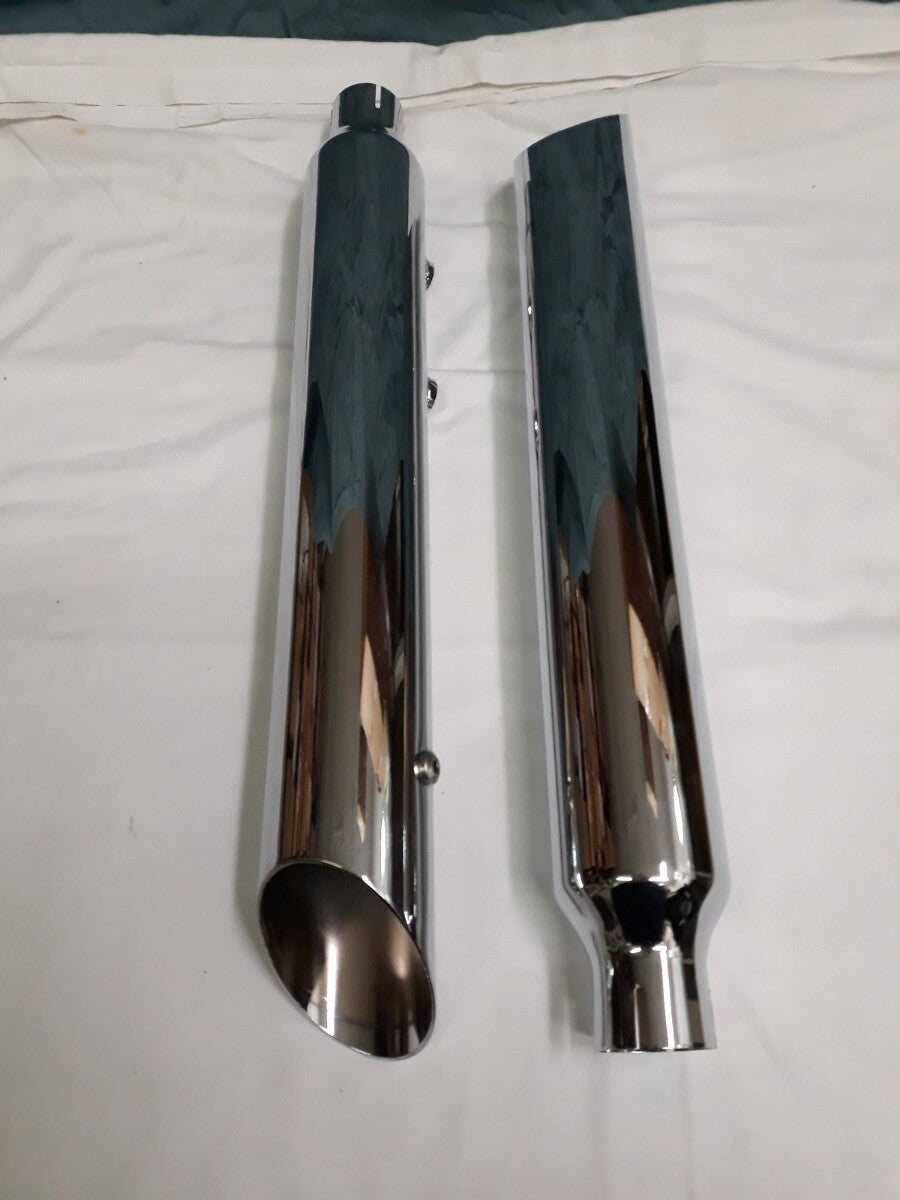 NEW RUSH Chrome Performance Slip On Mufflers 2" Baffle Part# 16404-200