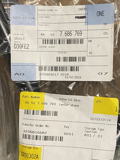 NEW SW-MOTECH Lower Center Stand for Factory Lowered BMW 46527686769