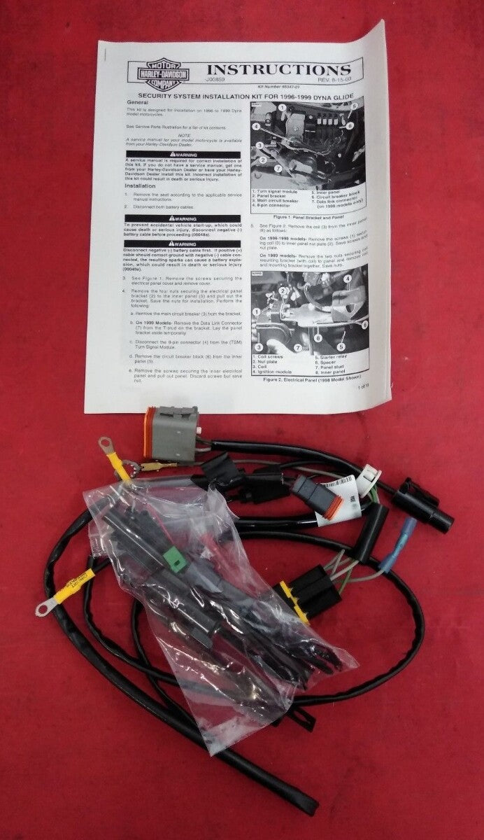 NEW Harley Davidson FXD Dyna Security System Install Kit Part No. 68347-01