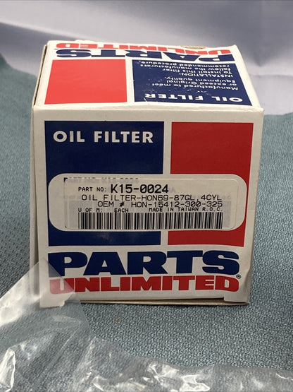 NEW 2 Parts Unlimited Oil Filter K15-0024 Honda 69-87GL 4CYL Hon-15412-300-325