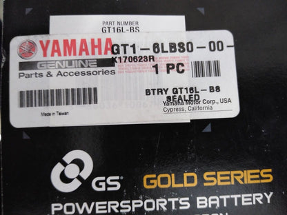 NEW Yamaha Battery QT6L-B8 Sealed K170623R / GT1-6LBS0-00-00