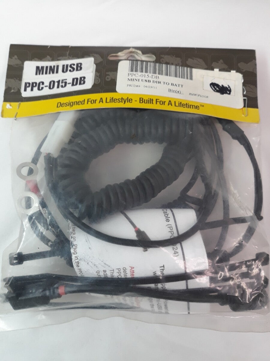 NEW POWERLET Mini USB Direct To Battery Harness Part# PPC-015-DB