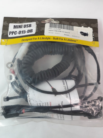 NEW POWERLET Mini USB Direct To Battery Harness Part# PPC-015-DB