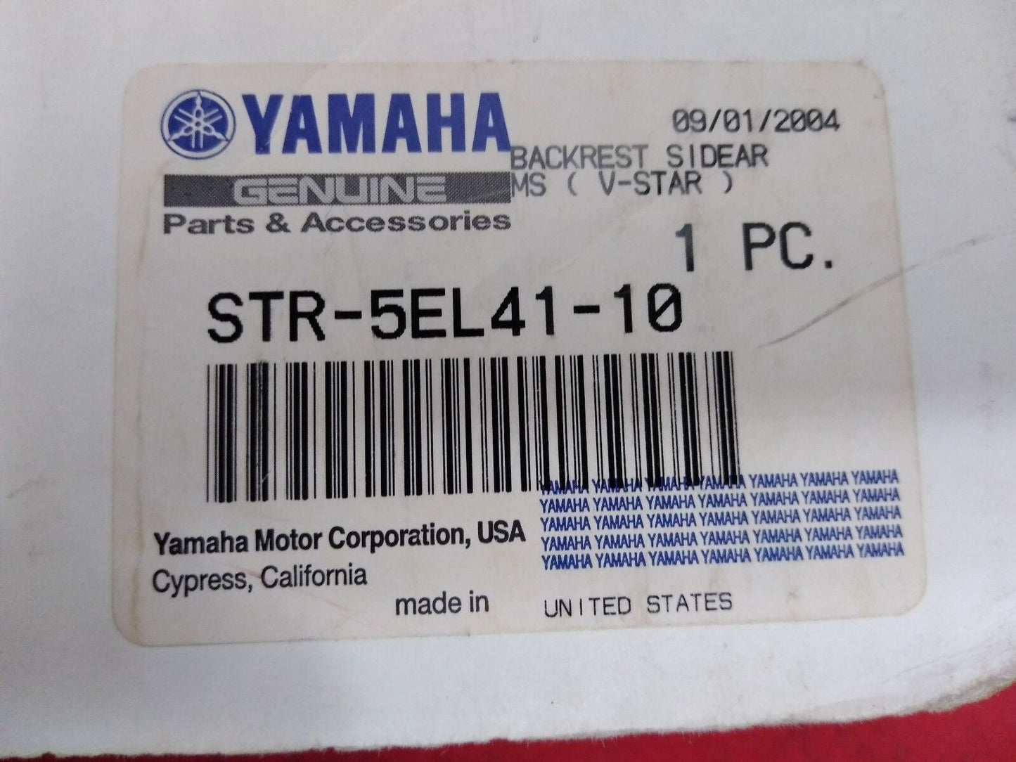 NEW Backrest Side Arms/Yamaha V-Star 1100 Custom (ALL YEARS) #STR-5EL41-10-00