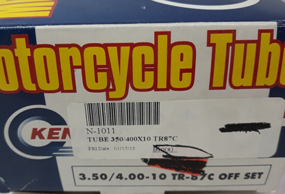 NEW KENDA N-1011 MOTORCYCLE TUBE 3.50/4.00-10 TR-87C OFF SET