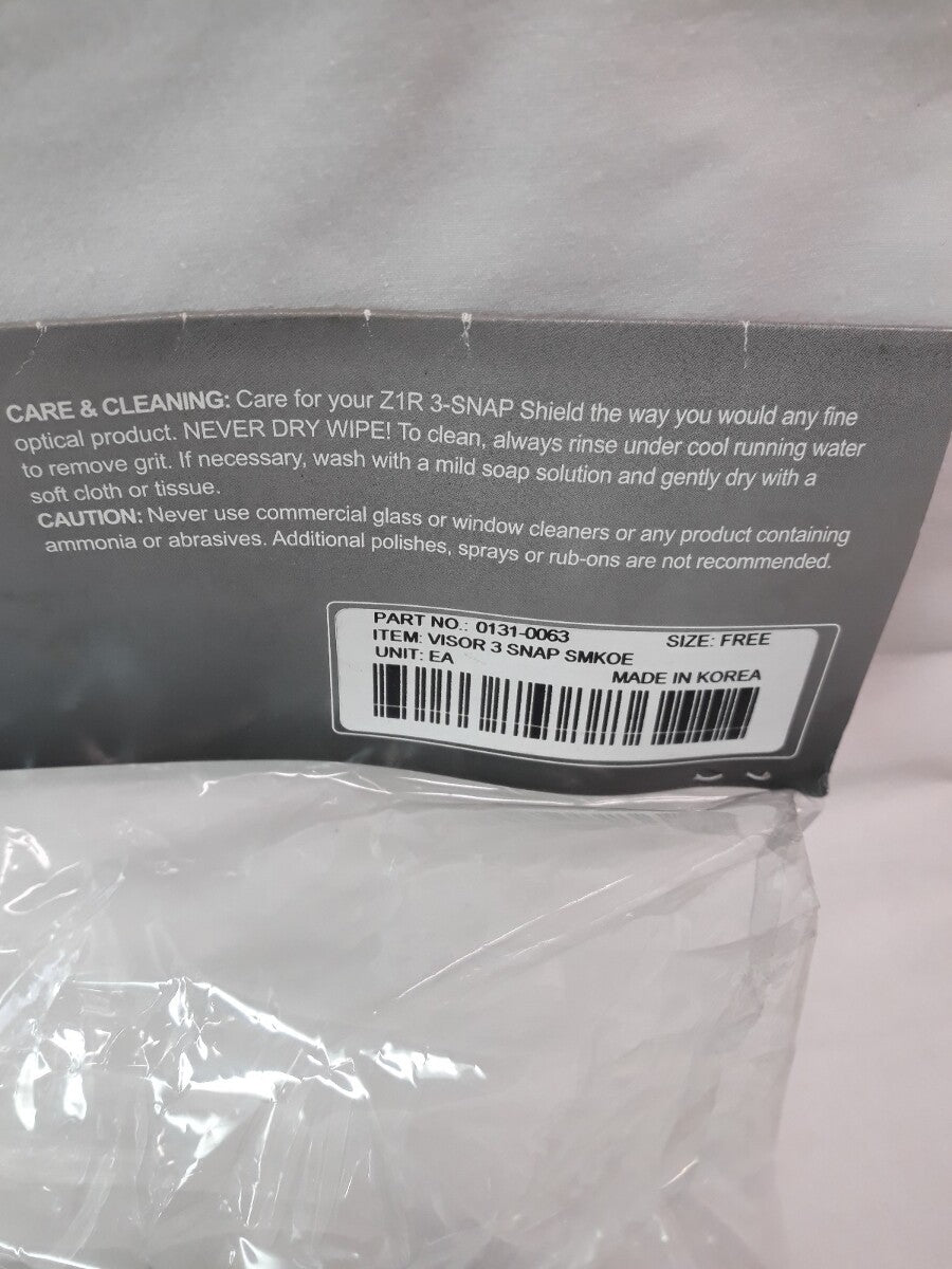 NEW Z1R Motorcycle Helmet Face Shield/Visor 3 Snap Smoke Part# 0131-0063