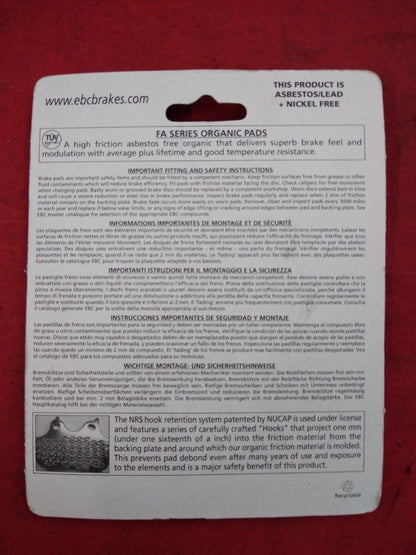 NEW EBC FA231 Sintered Brake Pads 2 Sets 1999-2010 Suzuki SV650 612301
