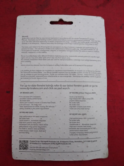 NEW Motorcycle Brake Pads DP126 Honda Goldwing
