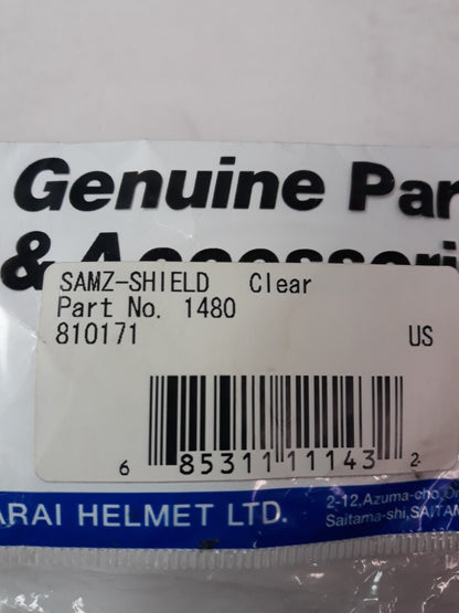 NEW ARAI Motorcycle Helmet SAMZ Shield Clear Part# 1480 Face