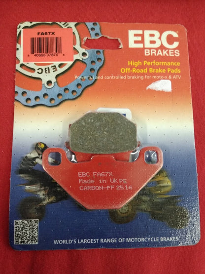 NEW Set of 2 EBC Brake Pad Rear Kit FA67X for Kawasaki Bayou 300 1988-2004