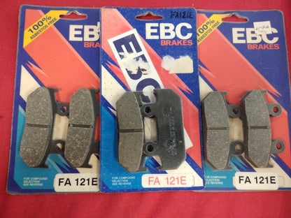 NEW Set of 3 EBC Brake Pads Honda CB250 CBR600 CBR250 VFR400 FA121E
