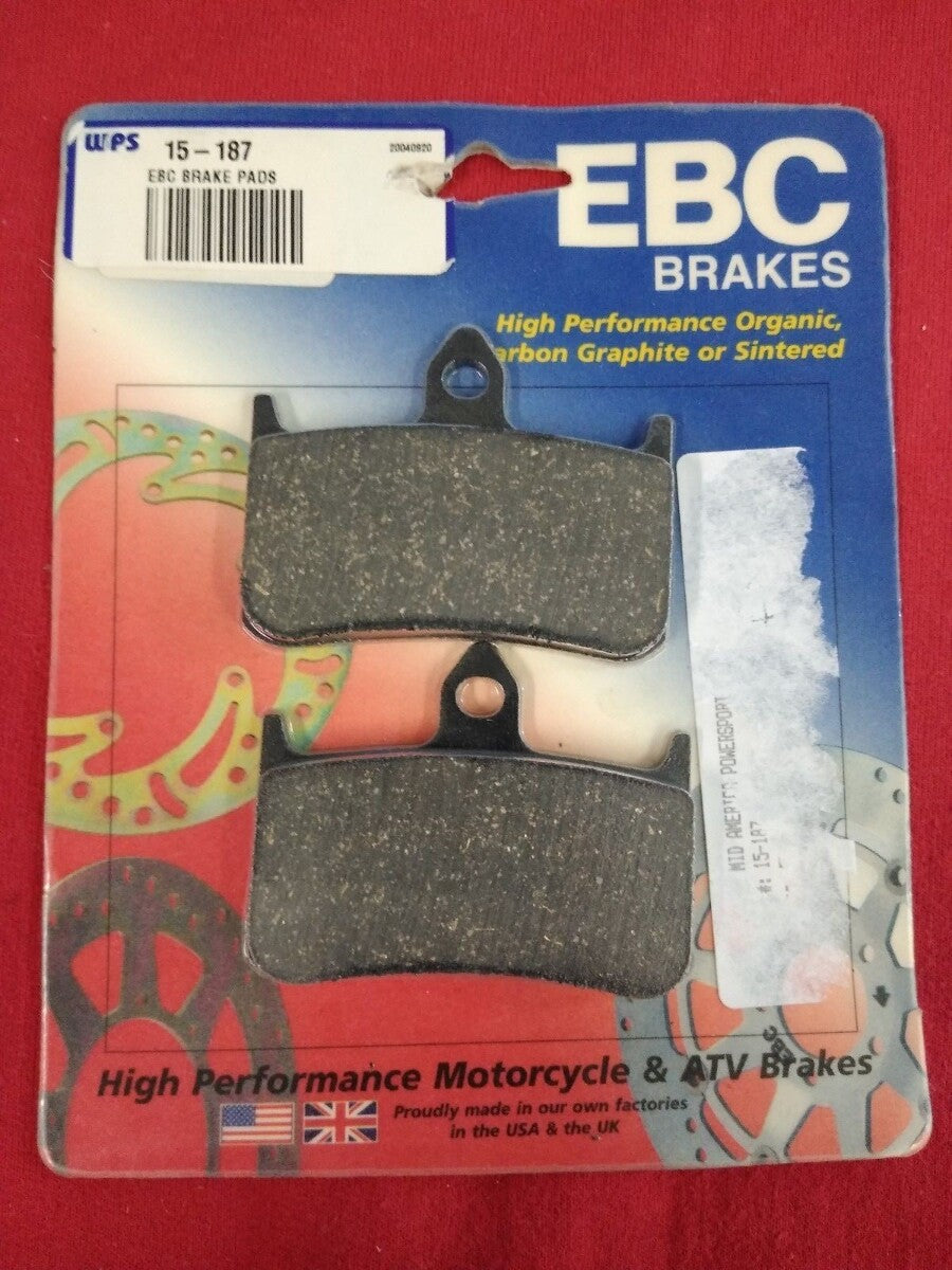 NEW EBC Organic, High Performance, Carbon Graphite or Sintered Brake Pads 15-187