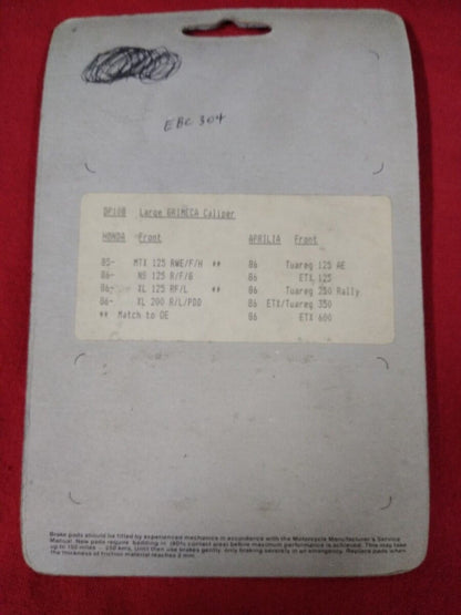 NEW Dunlopad Sintered Motorcycle Brake Pads  DP 108