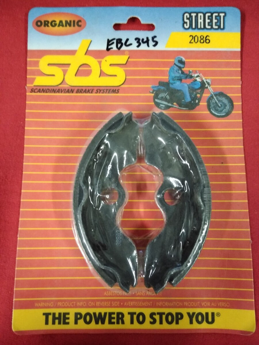 NEW SBS Street Motorcycle Brake Shoes SBS2086 / EBL 345