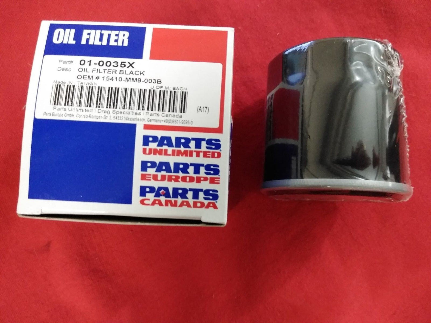 NEW Oil Filter Parts Unlimited 01-0035X / 15410-MM9-003B