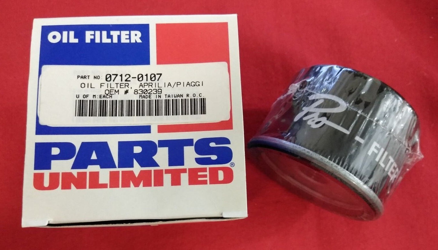 NEW Oil Filter Parts Unlimited 0712-0107 / 830239 / Aprilia / Piaggi