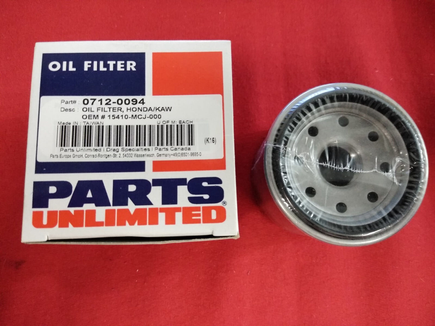 NEW Oil Filter Parts Unlimited 0712-0094 / Fram PH6017A / Extra Guard PH6607