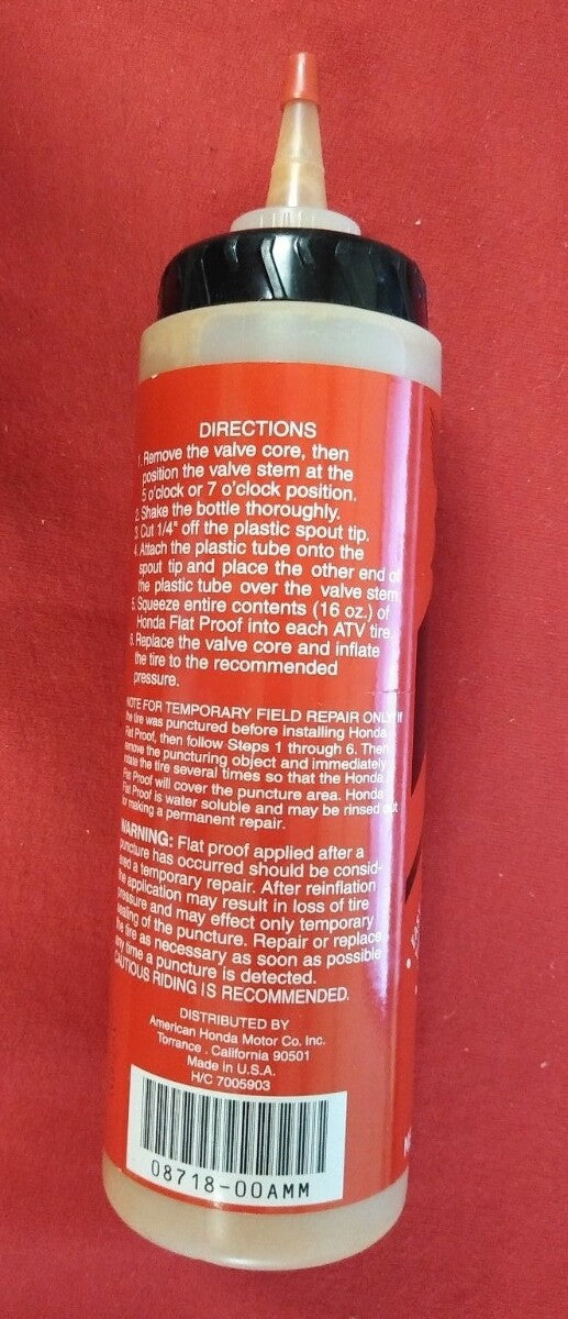 NEW Pro Honda ATV Flat Proof Tire Sealant 16OZ. / 141972151 / 08718-00AMM