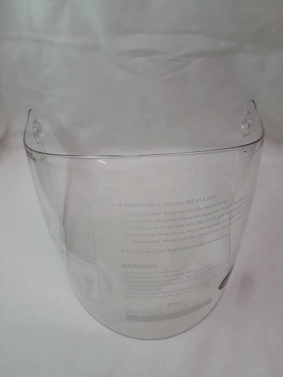 NEW GMAX Motorcycle Helmet UV 400 Protection Face Shield Clear W/ Fleece Cover