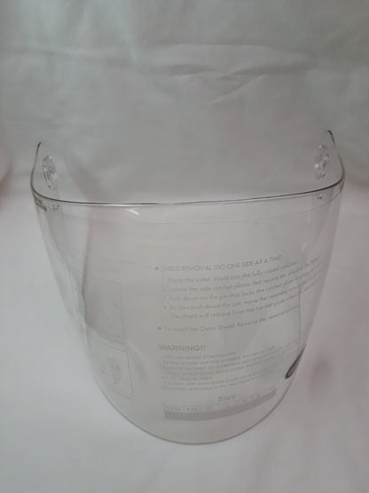 NEW GMAX Motorcycle Helmet UV 400 Protection Face Shield Clear W/ Fleece Cover