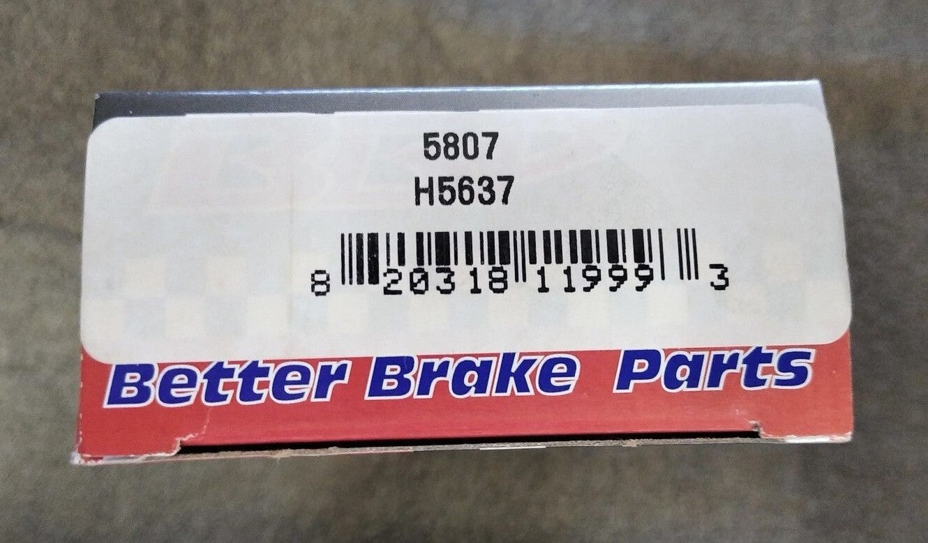 NEW BETTER BRAKE PARTS Brake Completion Kit 5807/H5637
