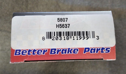 NEW BETTER BRAKE PARTS Brake Completion Kit 5807/H5637