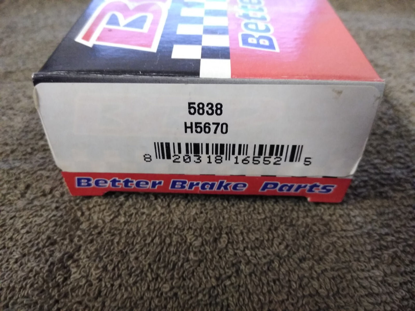 NEW BETTER BRAKE PARTS Brake Completion Kit 5838/H5670