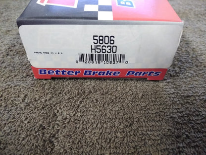 NEW BETTER BRAKE PARTS Brake Completion Kit 5806/H5630