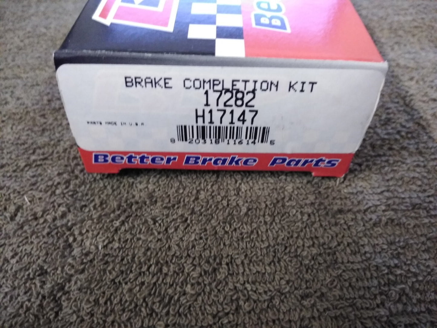 NEW BETTER BRAKE PARTS Brake Completion Kit 17282/H17147
