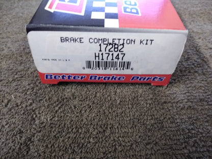 NEW BETTER BRAKE PARTS Brake Completion Kit 17282/H17147
