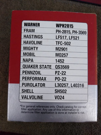 NEW Service Champ Oil Filter OF257 / WPH2815 / PH2815 / PH3569