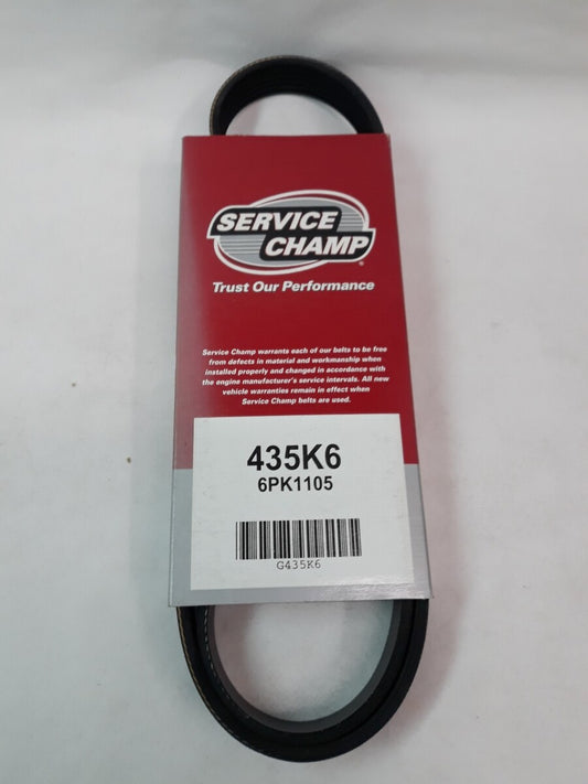 NEW SERVICE CHAMP Serpentine Belt 435K6/ 6PK1105/4060435 Ford-2.3L/ Mazda-2.3L
