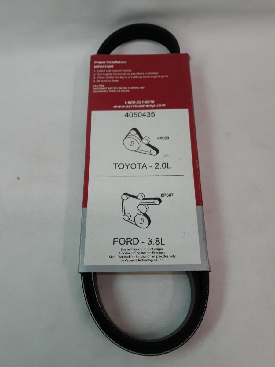 NEW SERVICE CHAMP Serpentine Belt 435K5/ PB623-7/ 5PK1105/ 4050435