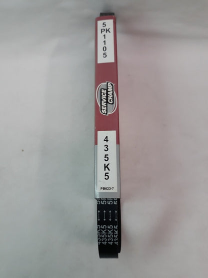 NEW SERVICE CHAMP Serpentine Belt 435K5/ PB623-7/ 5PK1105/ 4050435