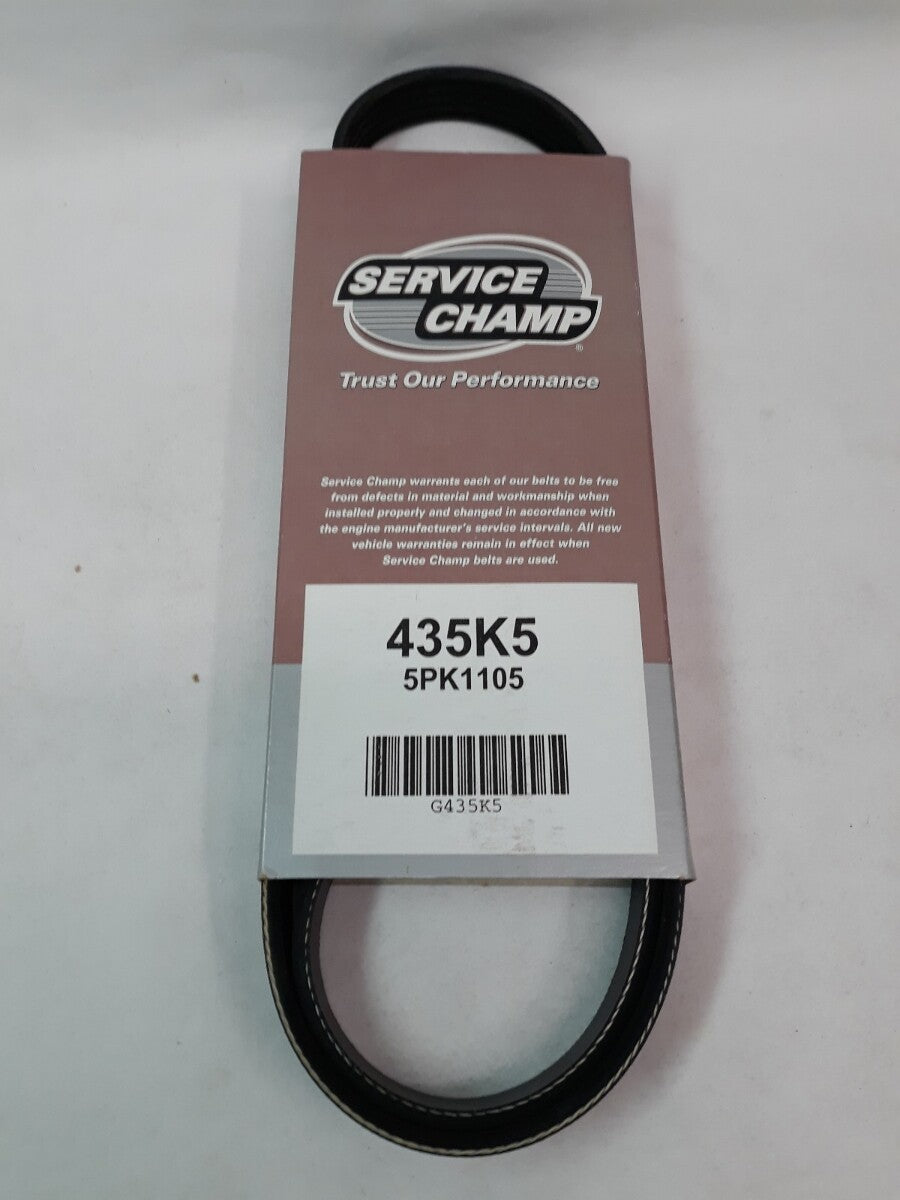 NEW SERVICE CHAMP Serpentine Belt 435K5/ PB623-7/ 5PK1105/ 4050435