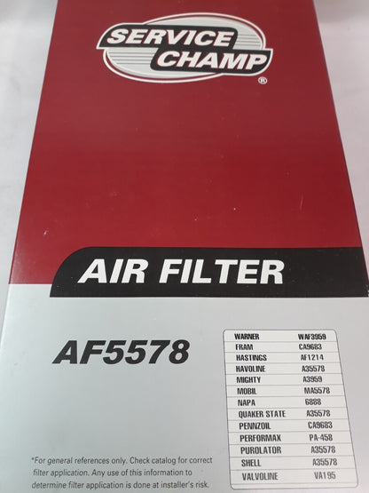 NEW SERVICE CHAMP Air Filter AF5578/ WAF3959/ CA9683