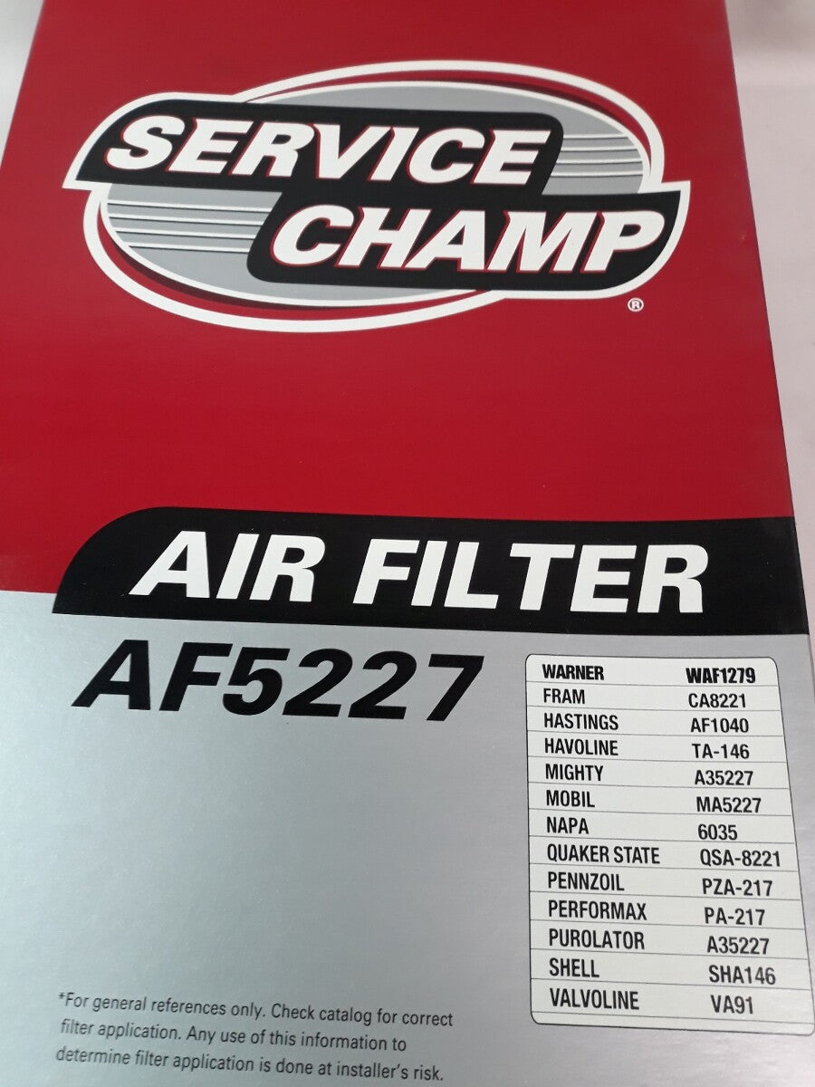 NEW SERVICE CHAMP Air Filter AF5227/ WAF1279/ CA8221