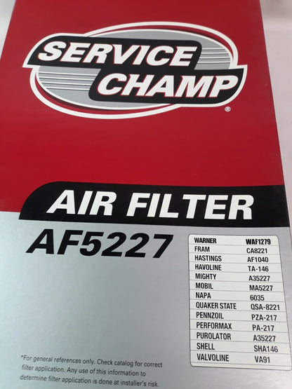 NEW SERVICE CHAMP Air Filter AF5227/ WAF1279/ CA8221