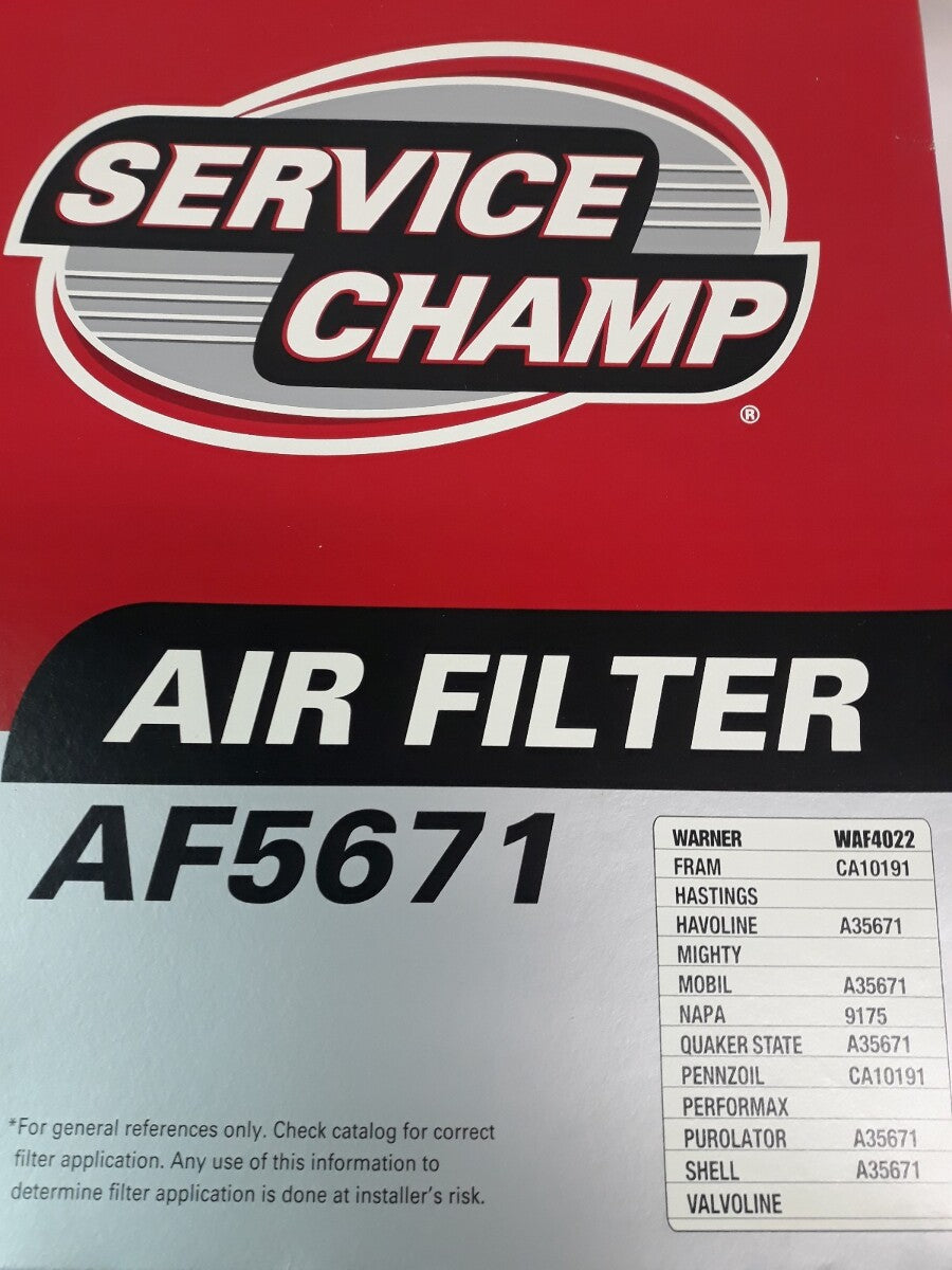 NEW SERVICE CHAMP Air Filter AF5671/ WAF4022/ CA10191